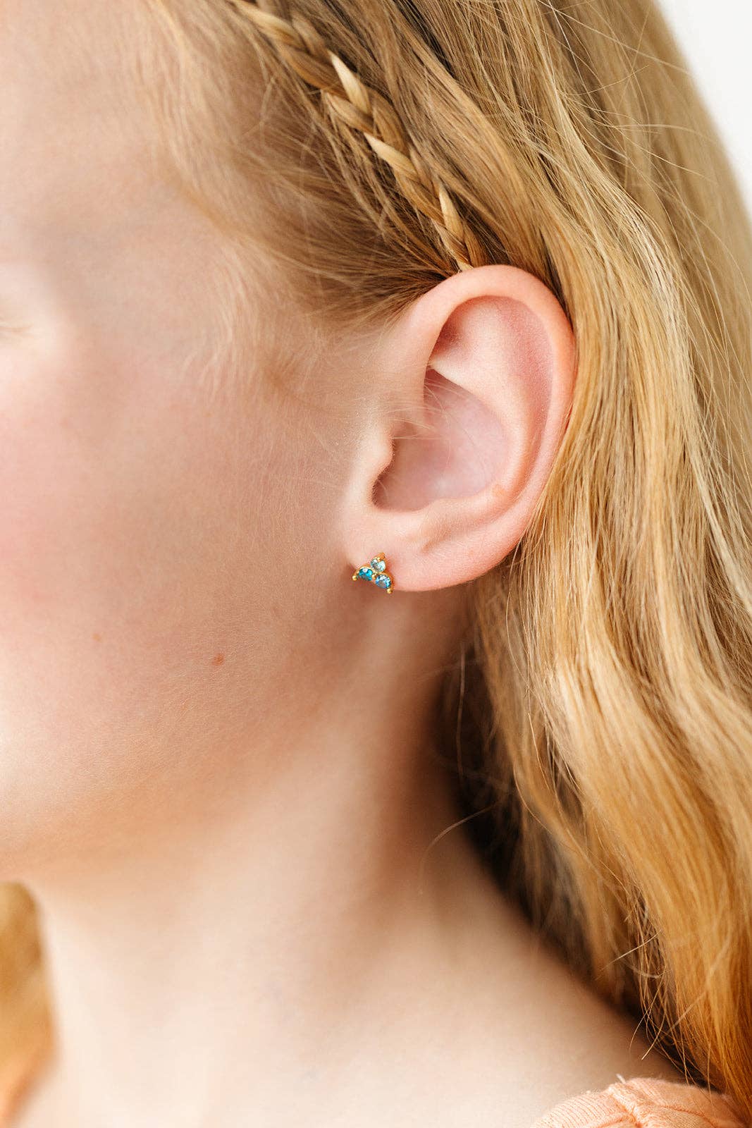 Electric Blue Ombré Gem Earrings