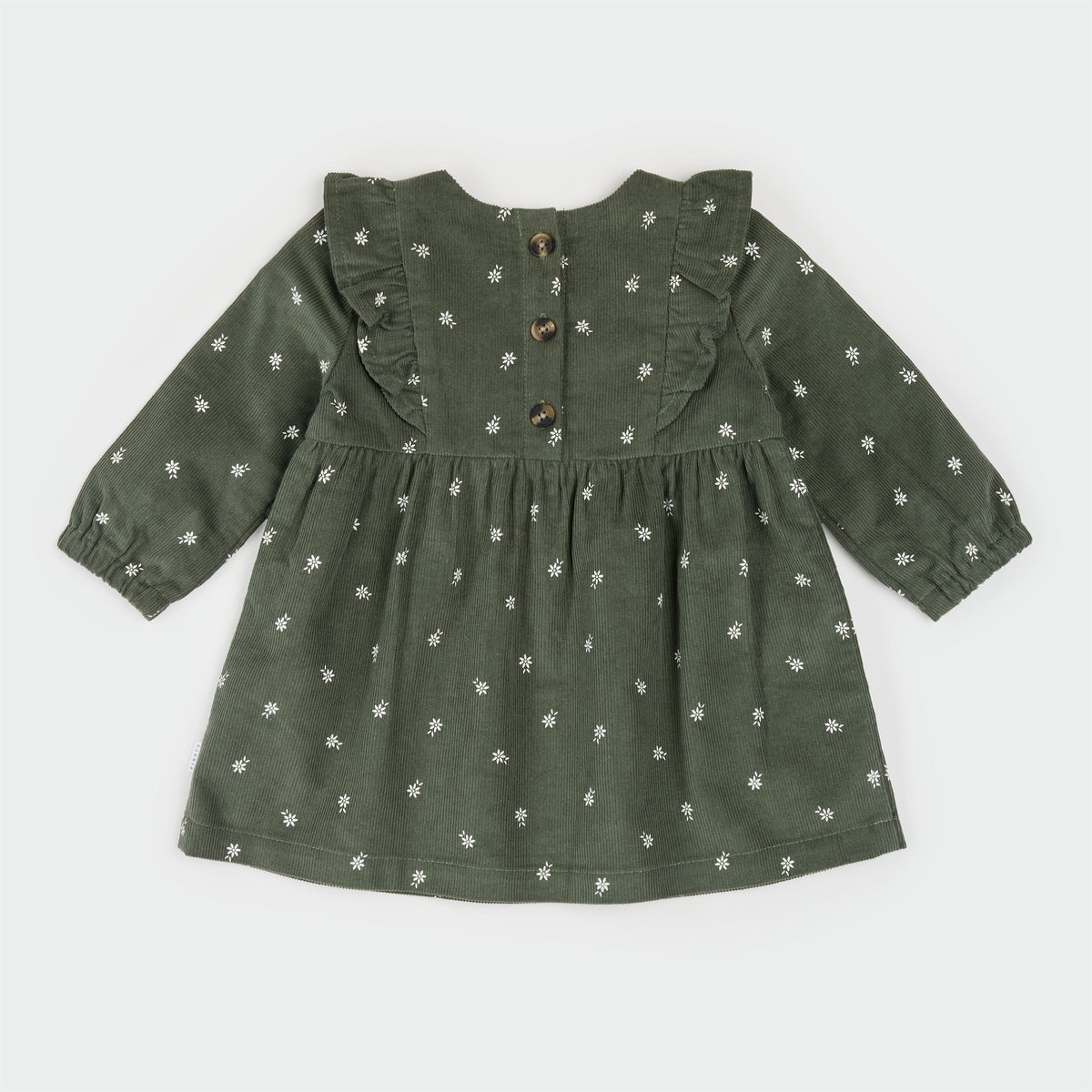 2 Pc Set: Dress Woven & Tights knit- Green DK
