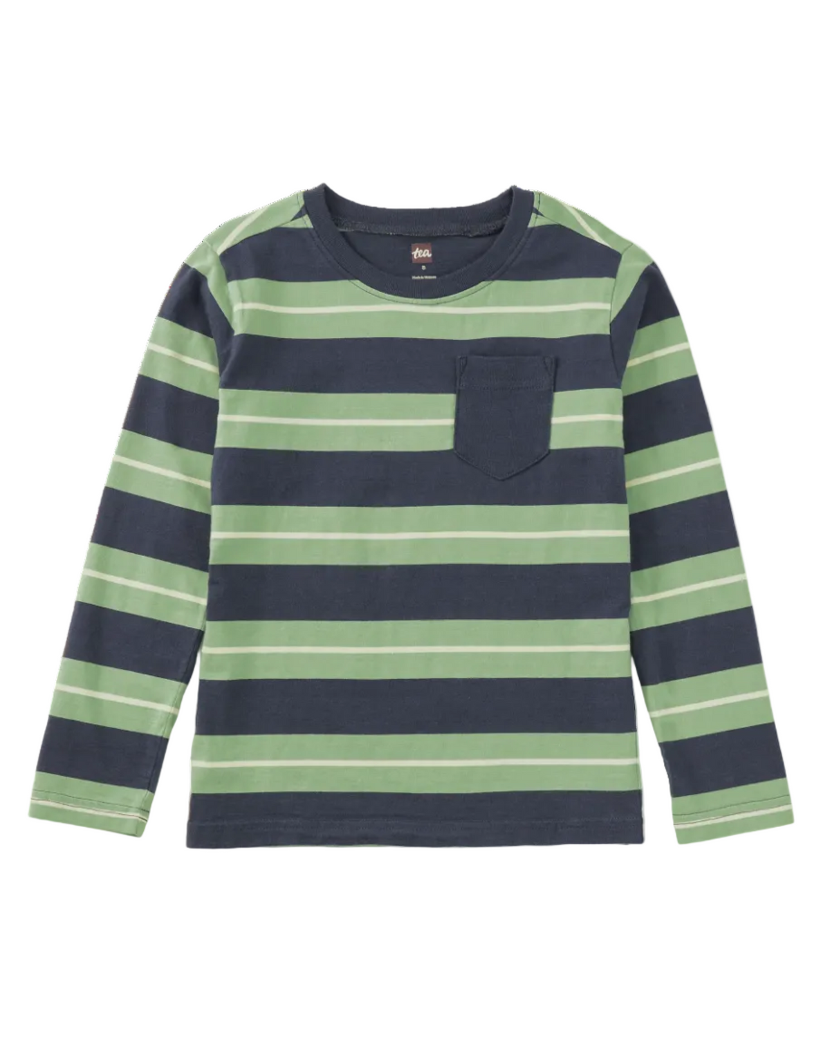 Long Sleeve Striped Pocket Tee