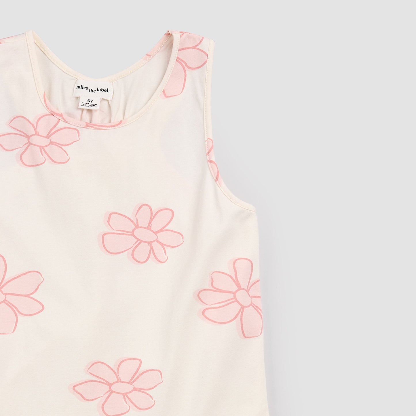 Sleeveless Knit Dress - Pink Floral