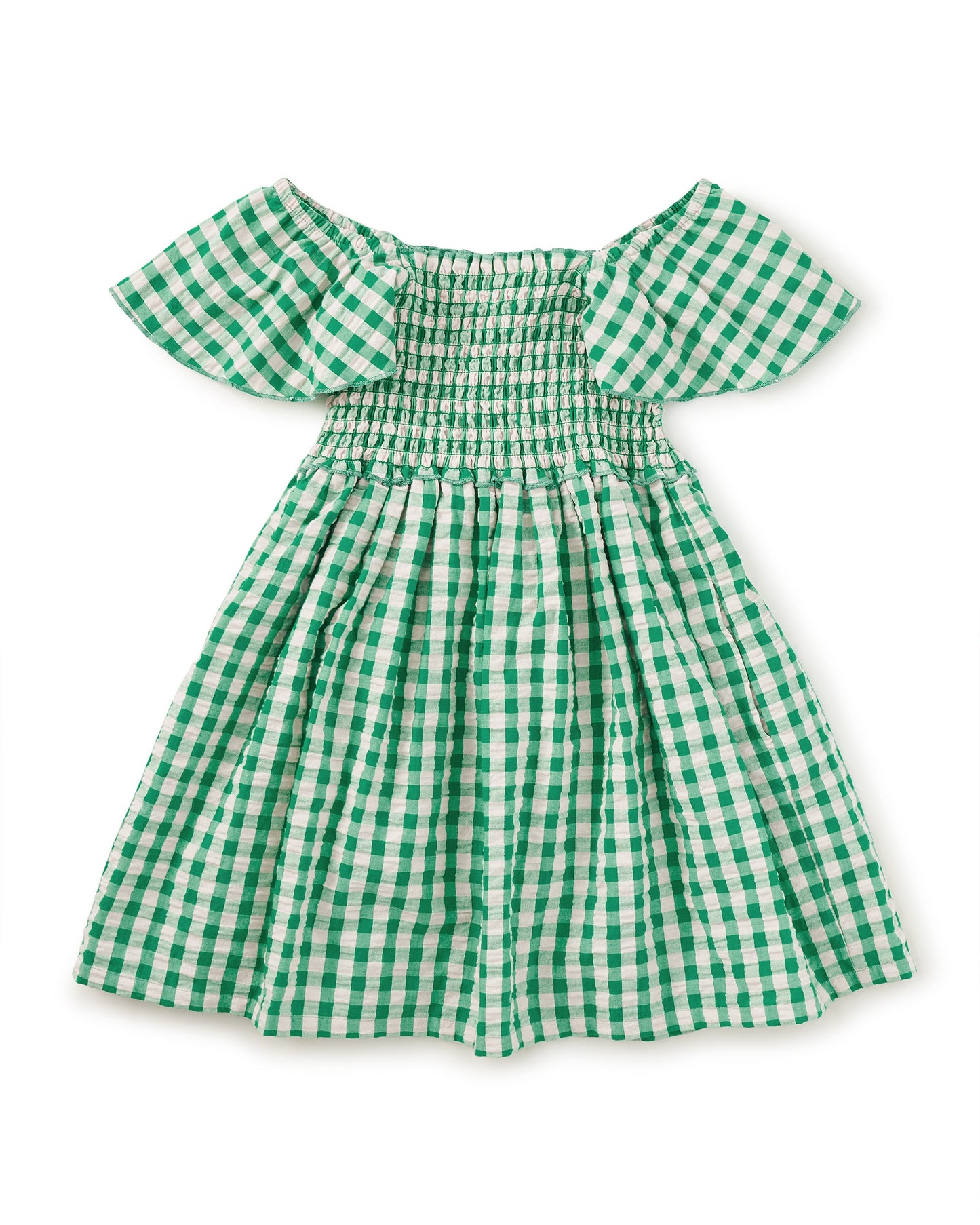 Flutter Sleeve Smocked Dress