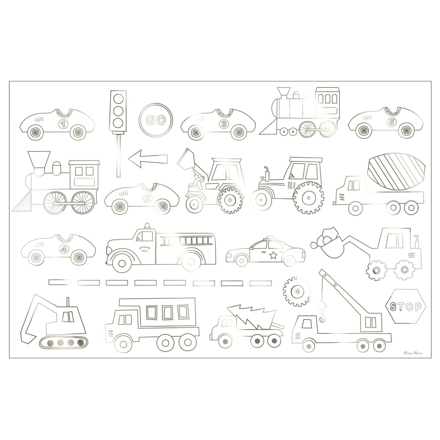 Construction Coloring Posters