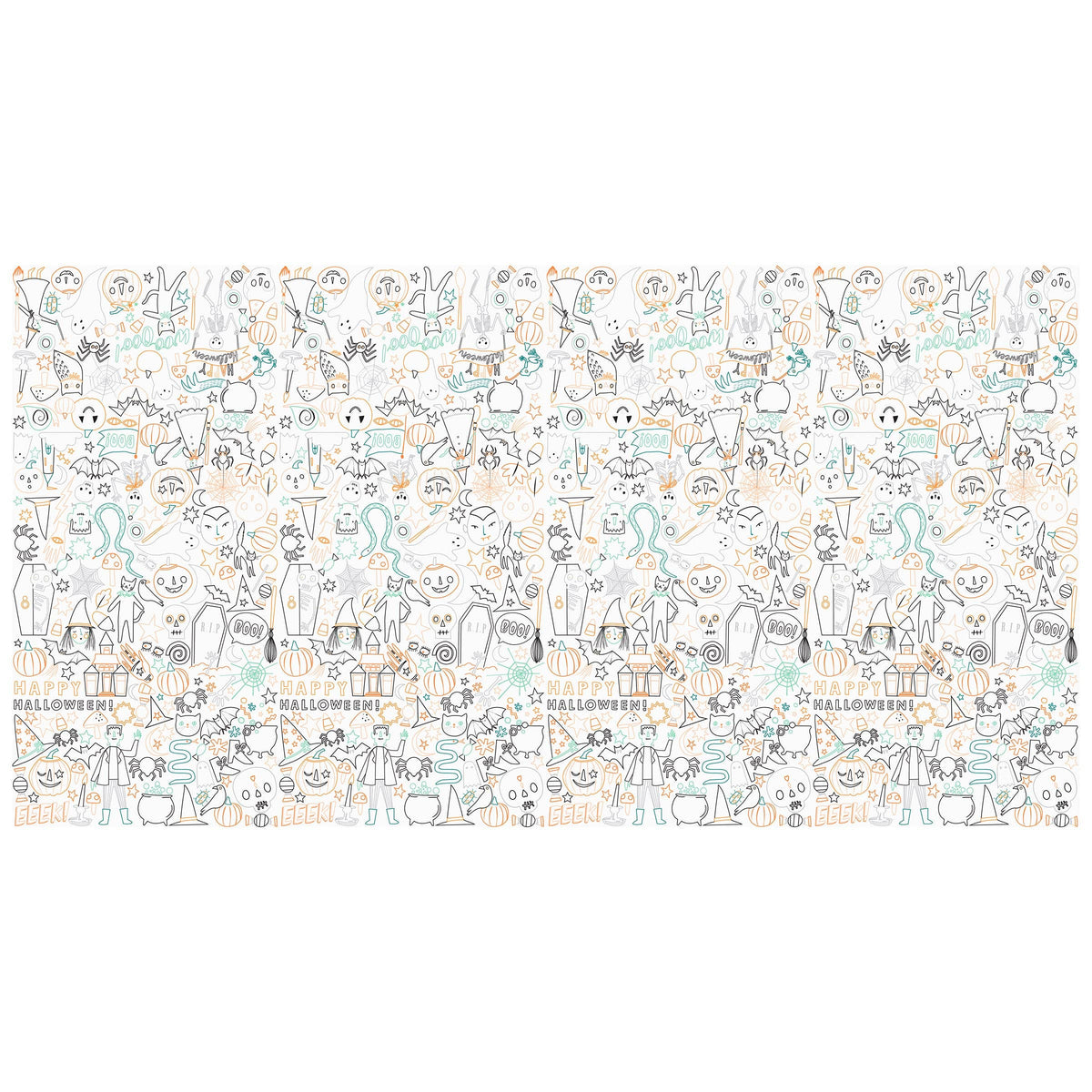 Halloween Color In Activity Tablecloth