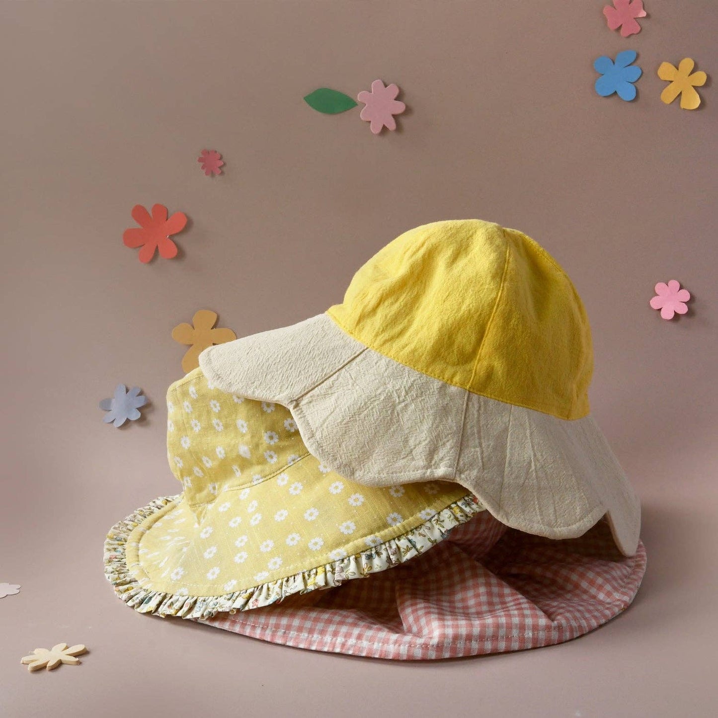 Petal Ruffle Reversible Sun Hat 3-6 Years