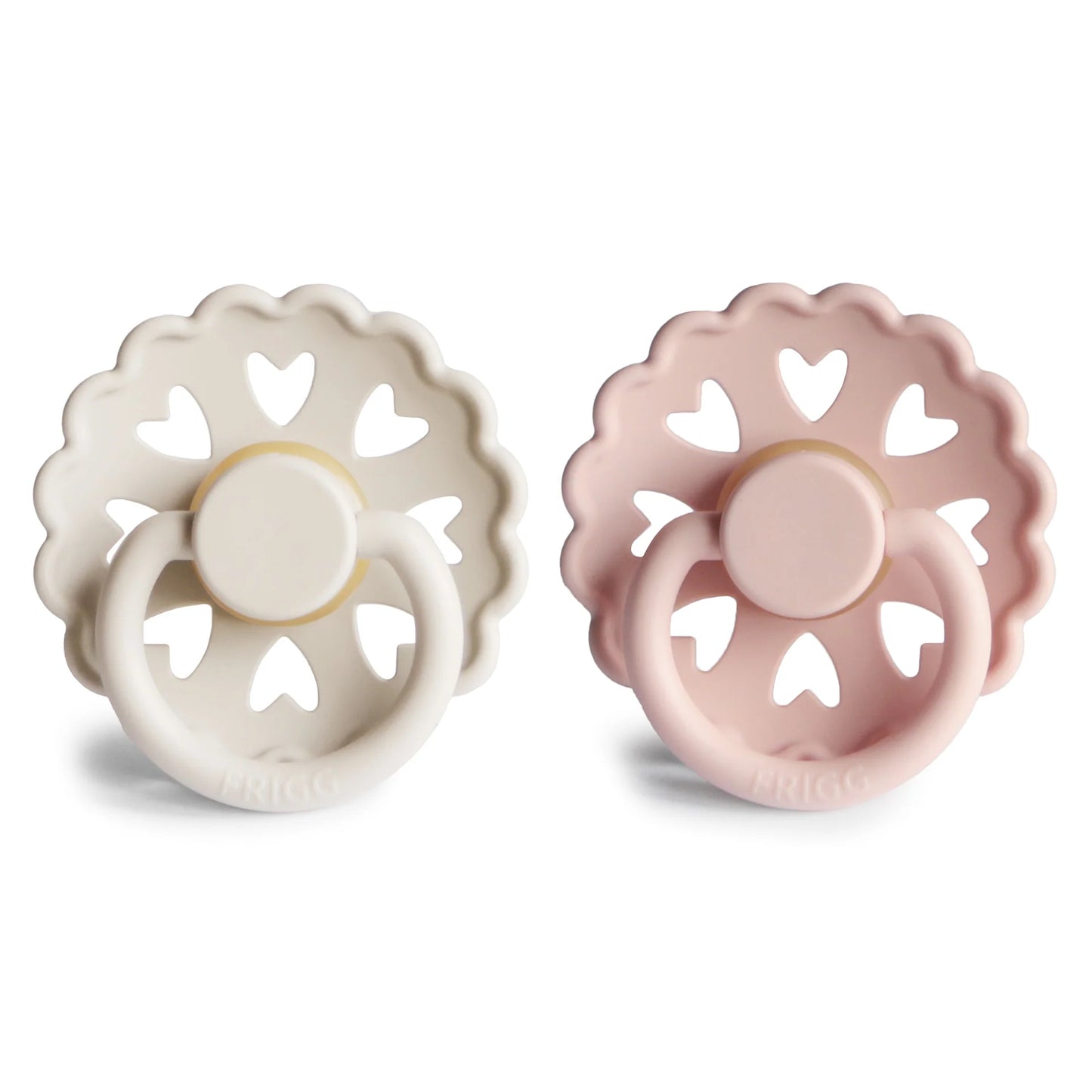 FRIGG Andersen Fairytale Natural Rubber Pacifier 2-Pack - Cream/Blush