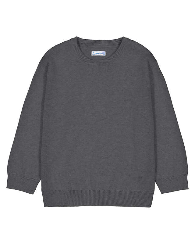 Basic Cotton Jumper W/Round- Blackboard