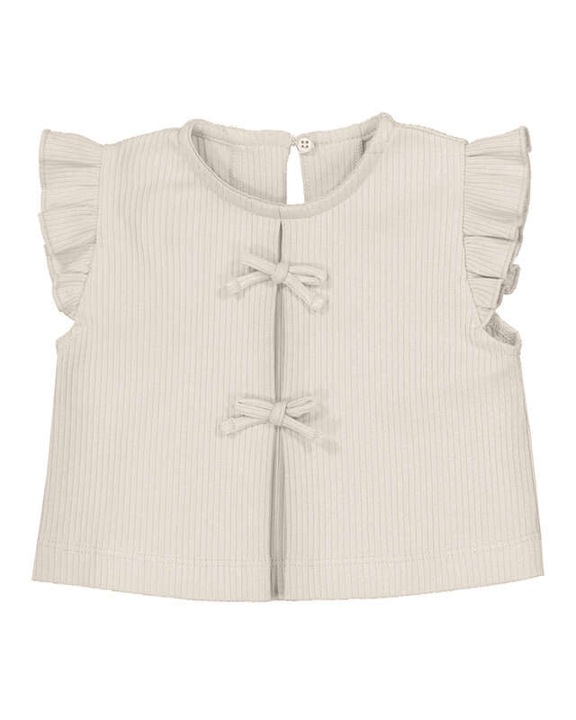 Bone Ribbed Knit Top