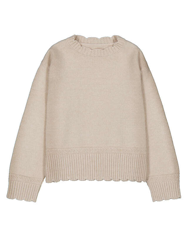 Knitted smooth sweater- Beige vigo