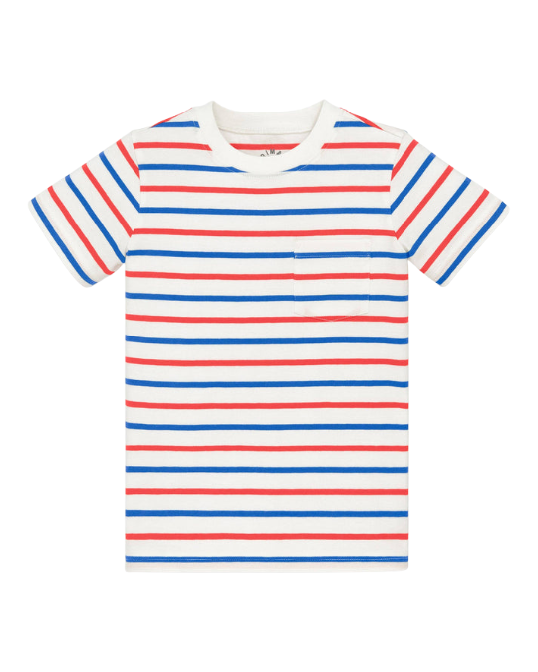 Pocket Red and Blue Striped Shirt