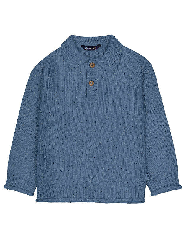 Polo Sweater- Indigo
