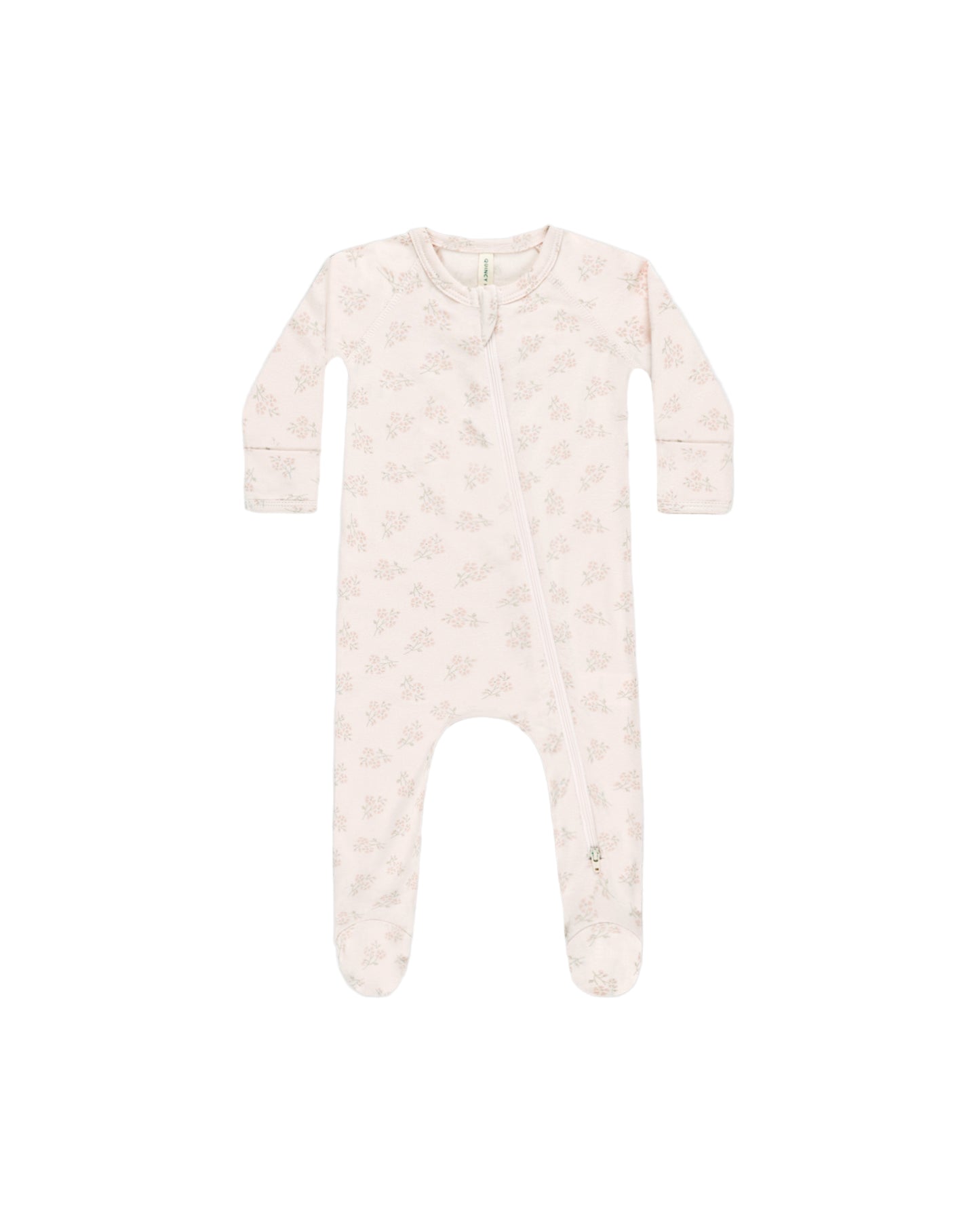 Pink Blossom Modal Zip Footie
