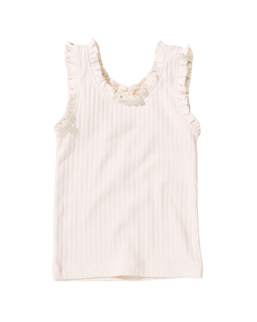 Joy Ruffle Rib Tank Cream