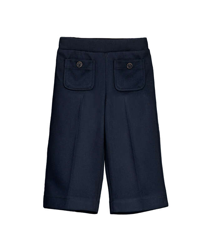 Twill Knit Trousers- Navy