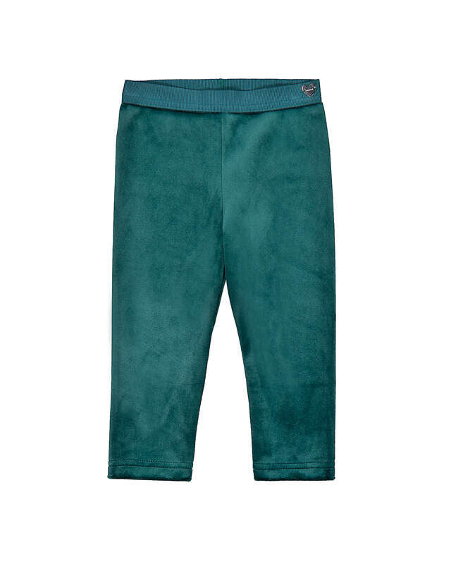Basic Velvet Leggings- Nenufar Green
