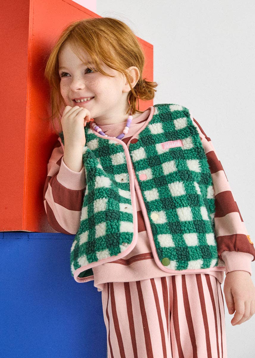 新品タグ付き　DECO depuis1985 GREEN MALTY VEST Fleece Vest - Green Check – Tradition Market