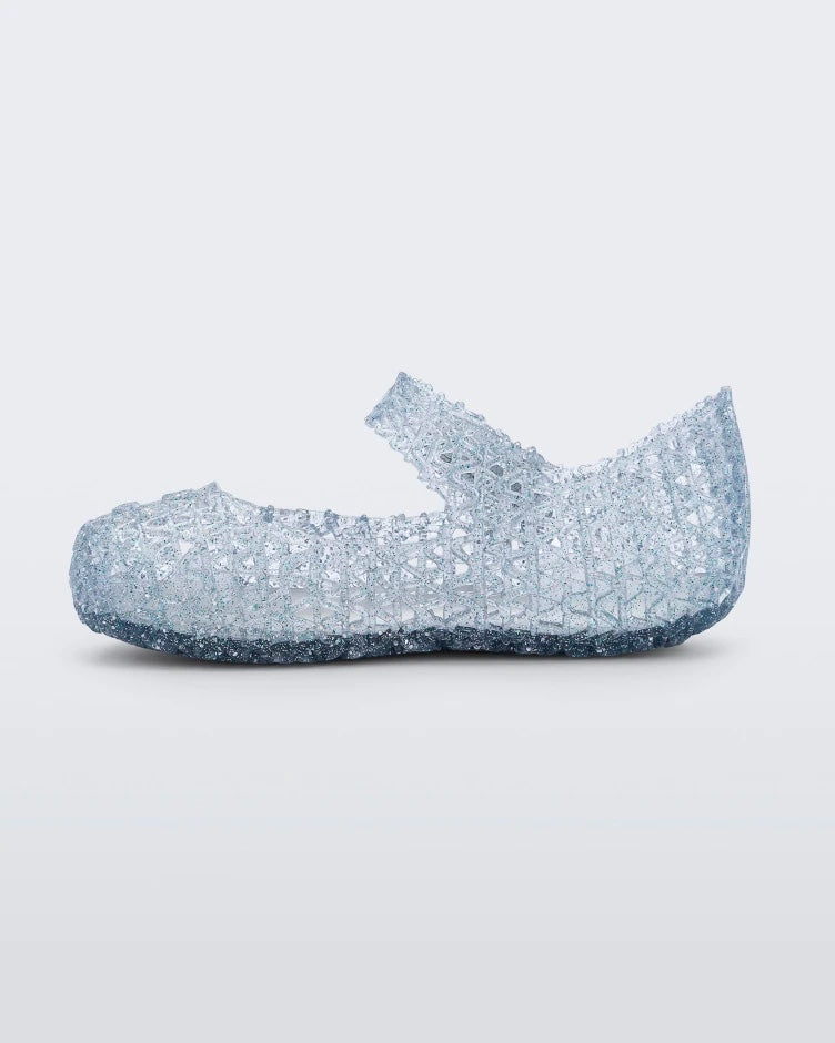 Campana Flat Papel Jelly Shoes - Glitter Clear