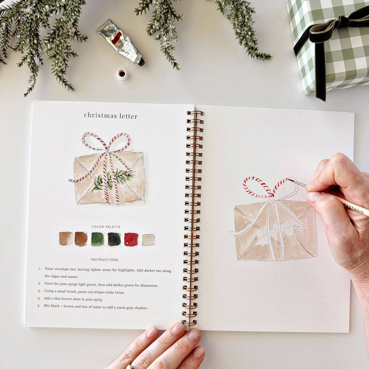 Christmas Watercolor Workbook