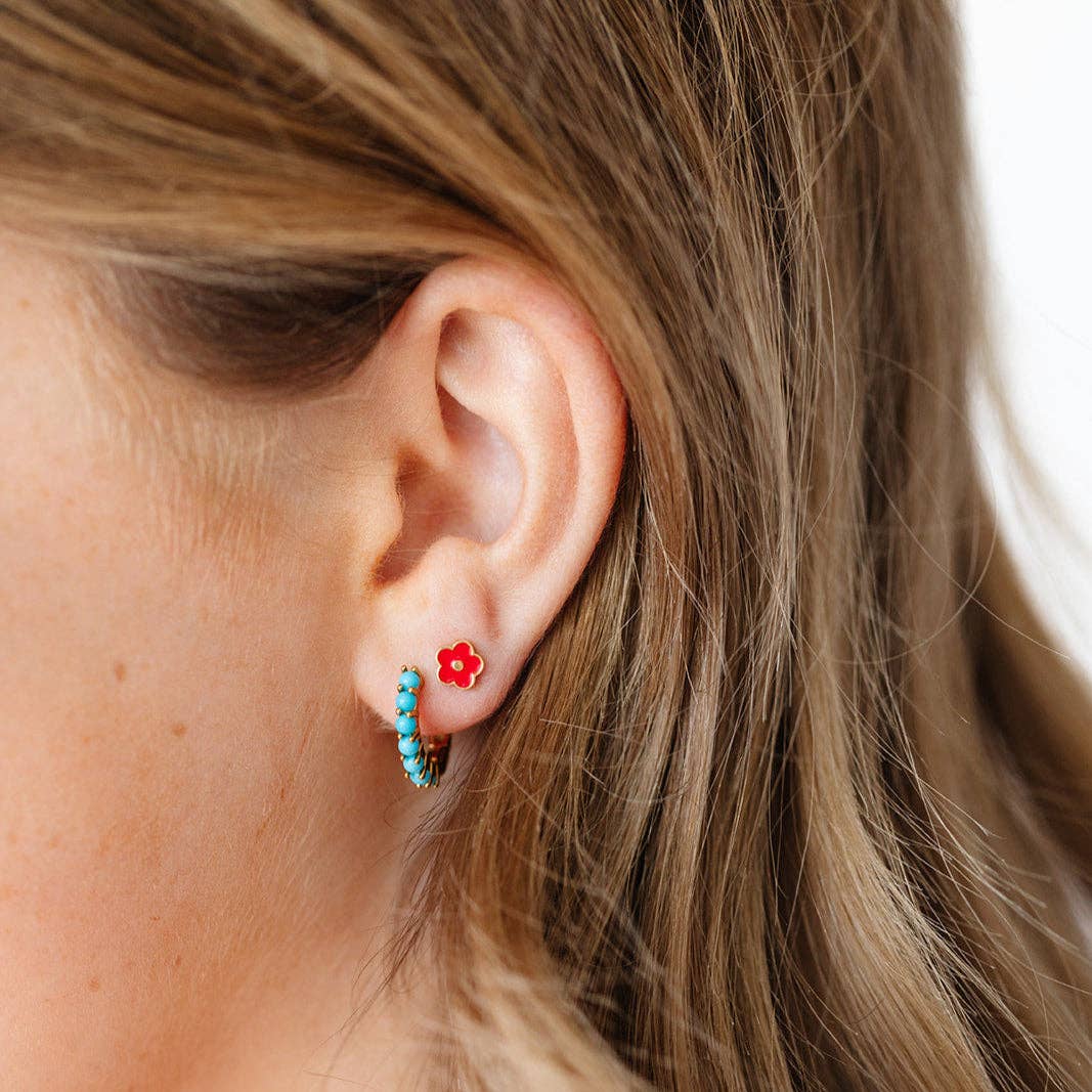 Turquoise Hoop Earrings