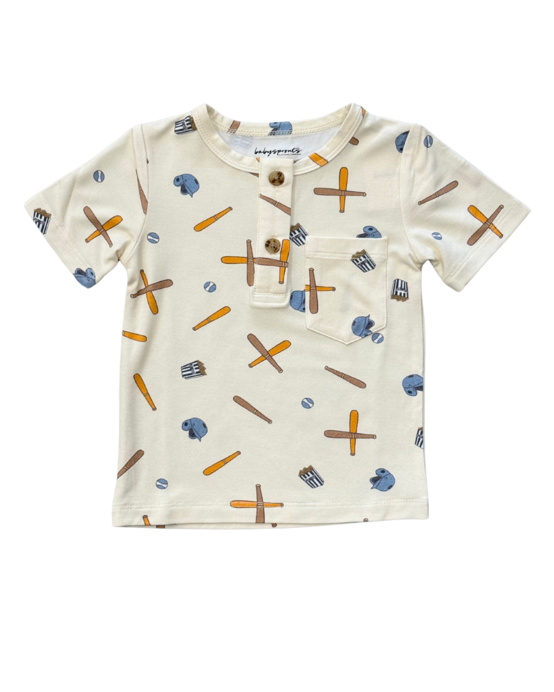 Boy Baseball Henley Tshirt