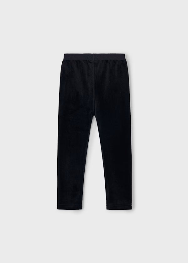 Basic Velvet Leggings Black