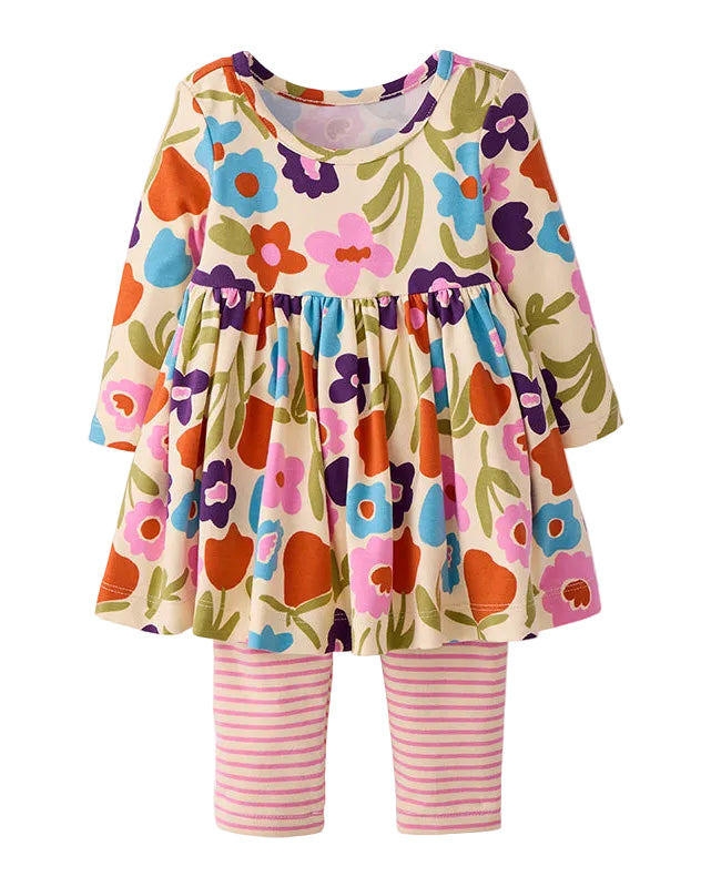 Long Sleeve Skater Dress with Leggings