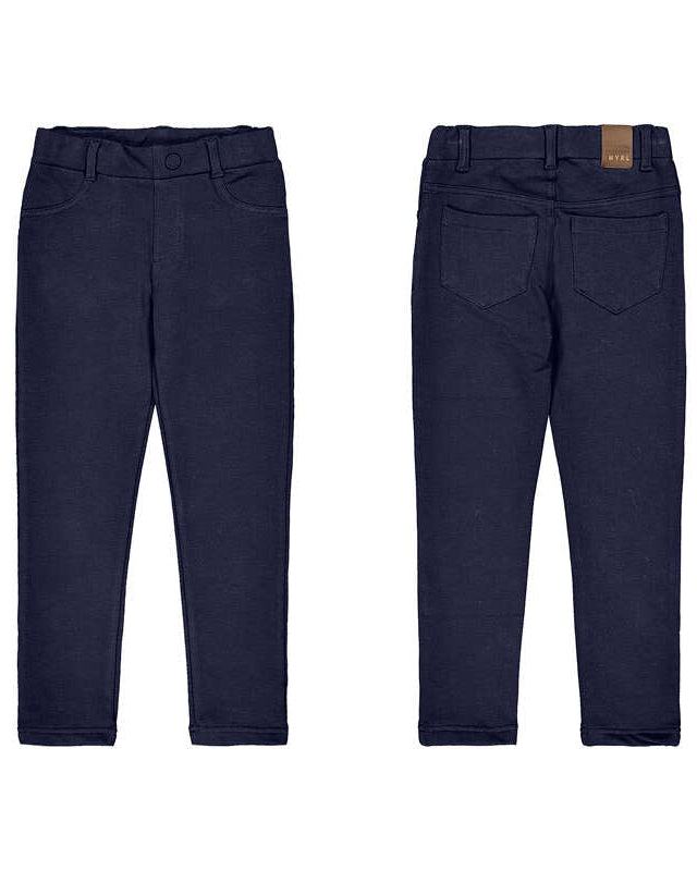 Navy Fleece Basic Trousers
