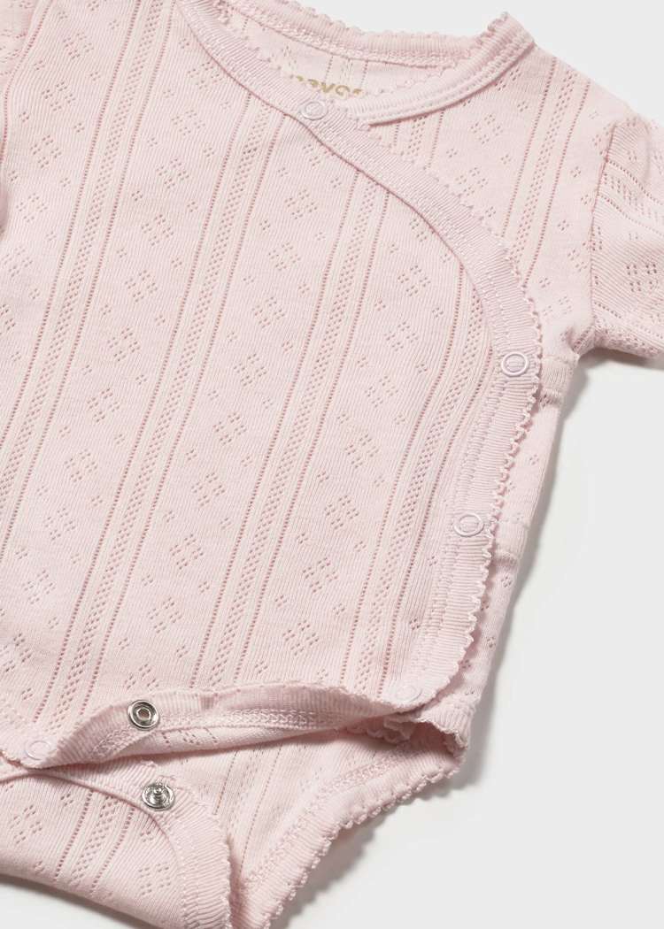 Pink Openwork Bodysuit