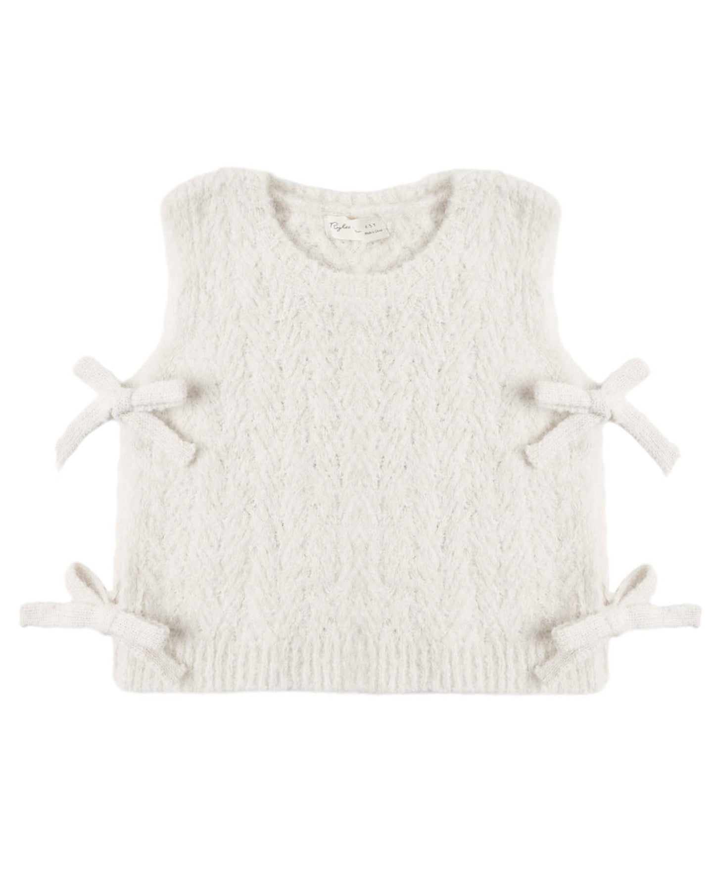 Ivory Bow Sweater Vest