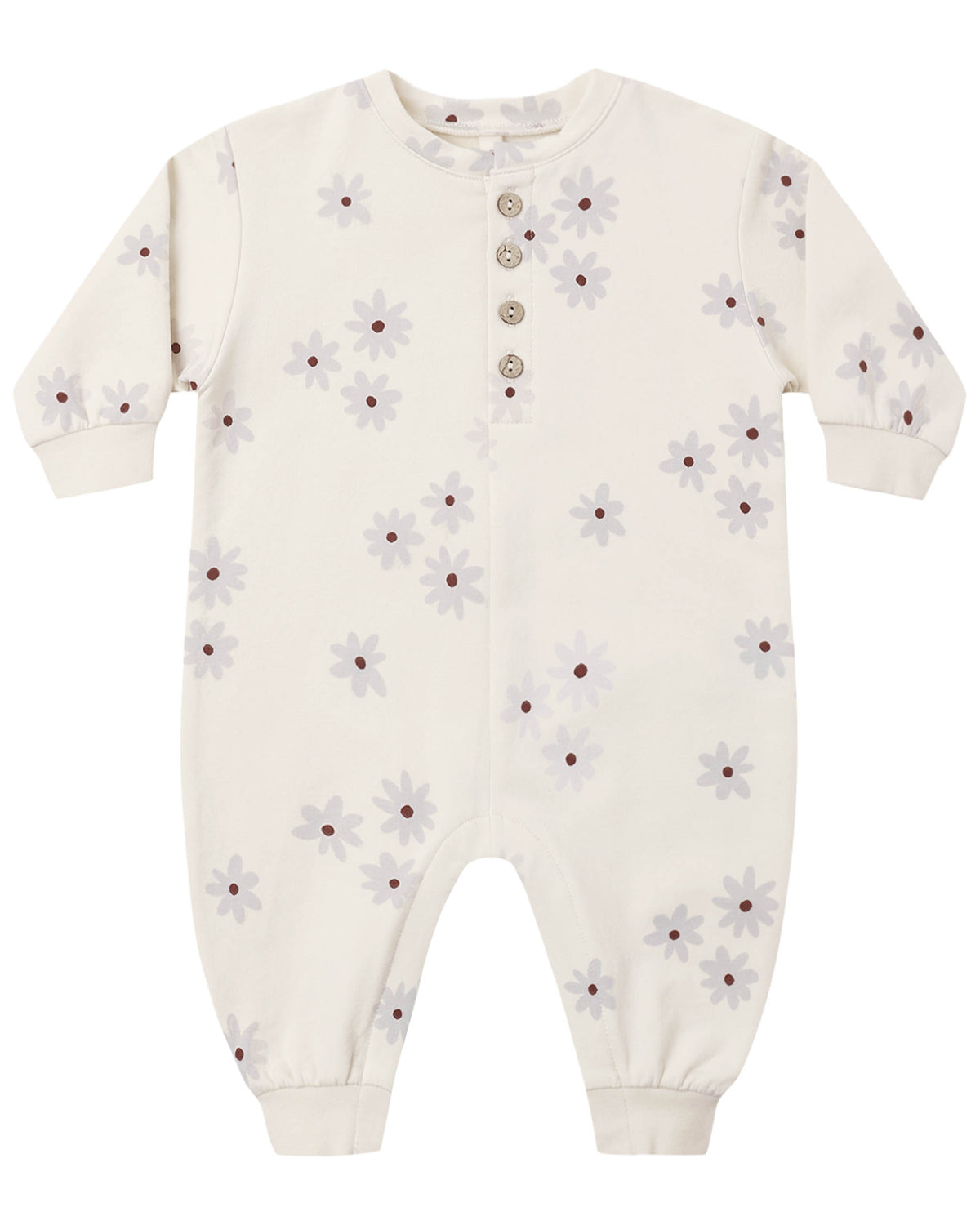 Blue Daisy Relaxed Fleece Jumpsuit