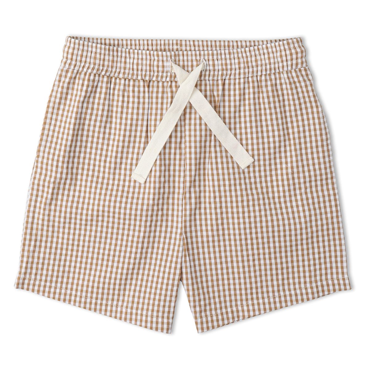 Top & Short Set- Caramel Check