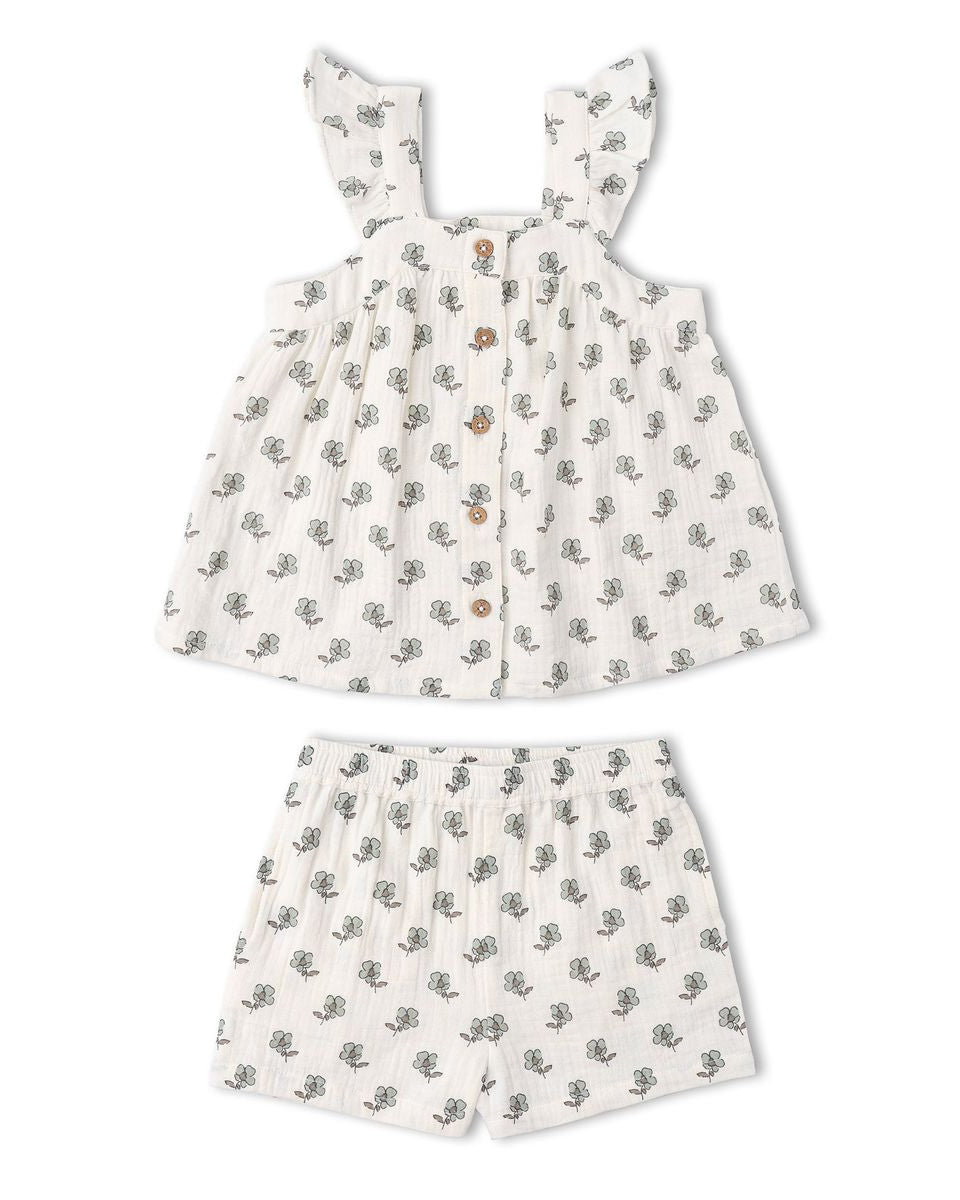 Flutter Top & Shorts Set- Poppy