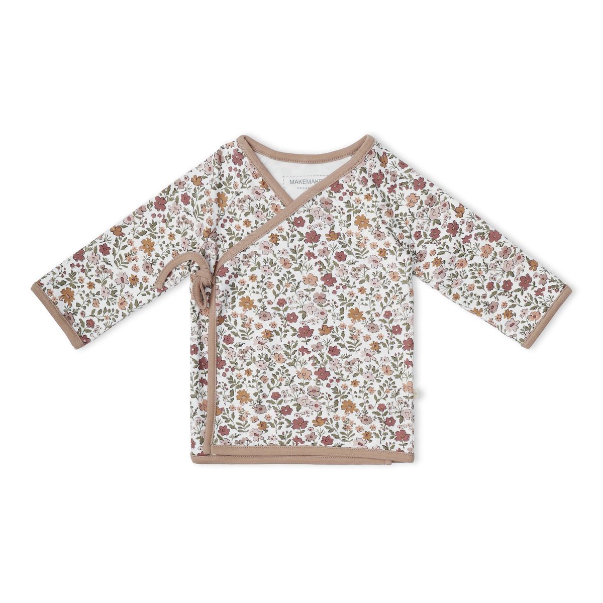 Organic Kimono Top & Footed Pants Set - Woodland Sprig