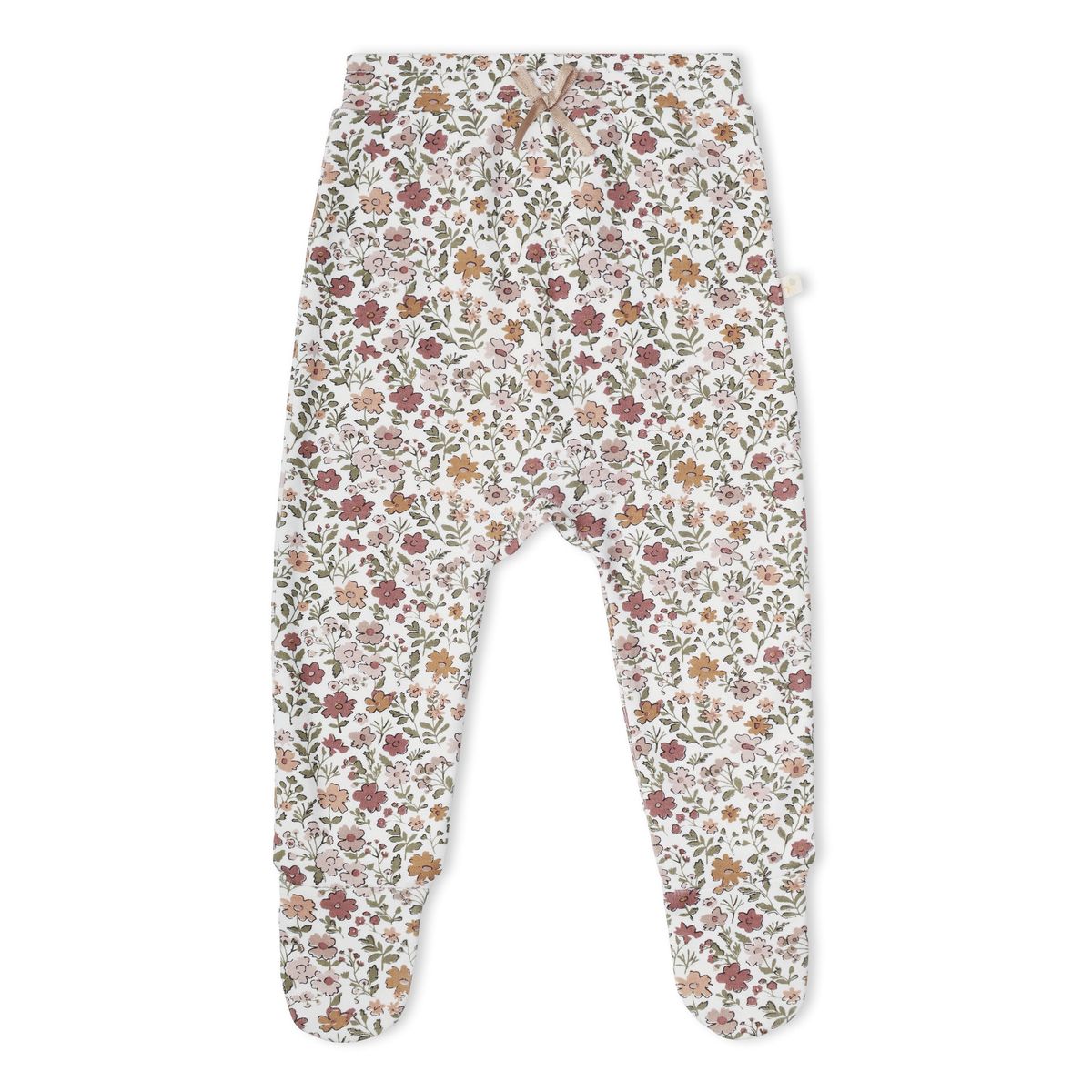 Organic Kimono Top & Footed Pants Set - Woodland Sprig