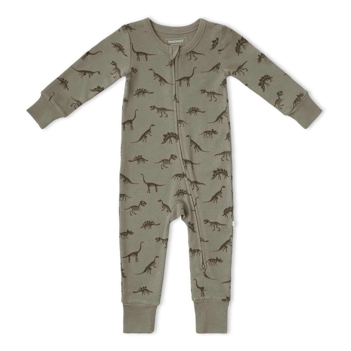 Organic 2-Way Zip Romper - Dinos