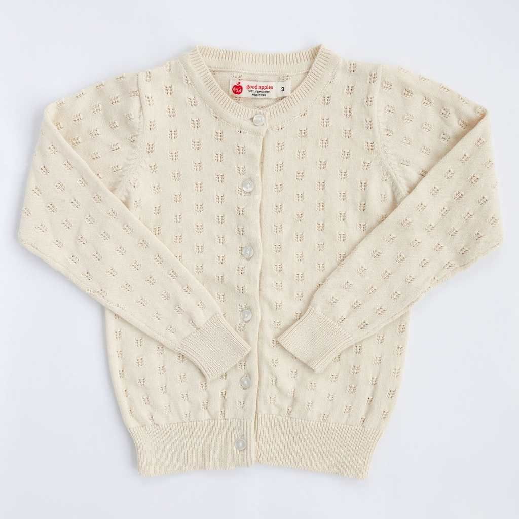 Pointelle Ivory Cardigan