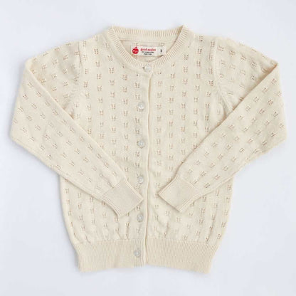 Pointelle Ivory Cardigan