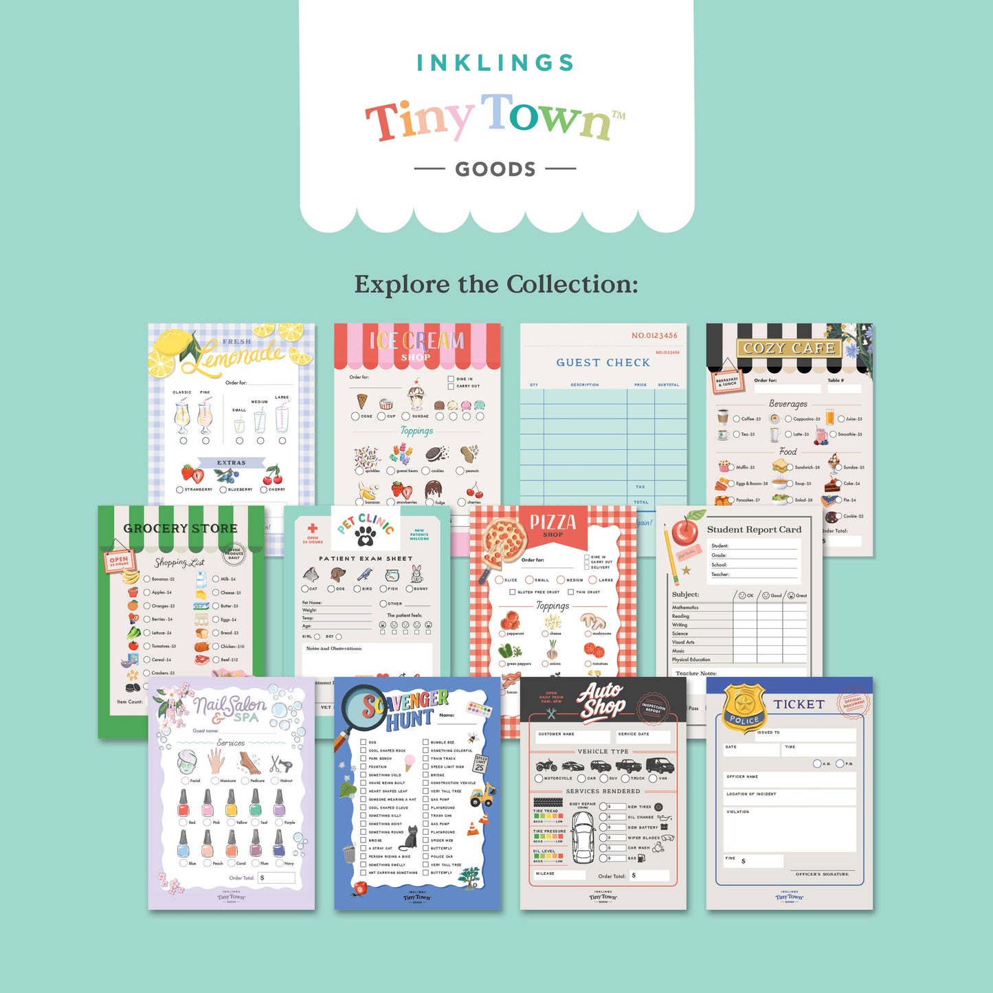 Inklings Tiny Town™ Play Notepad - Lemonade Stand
