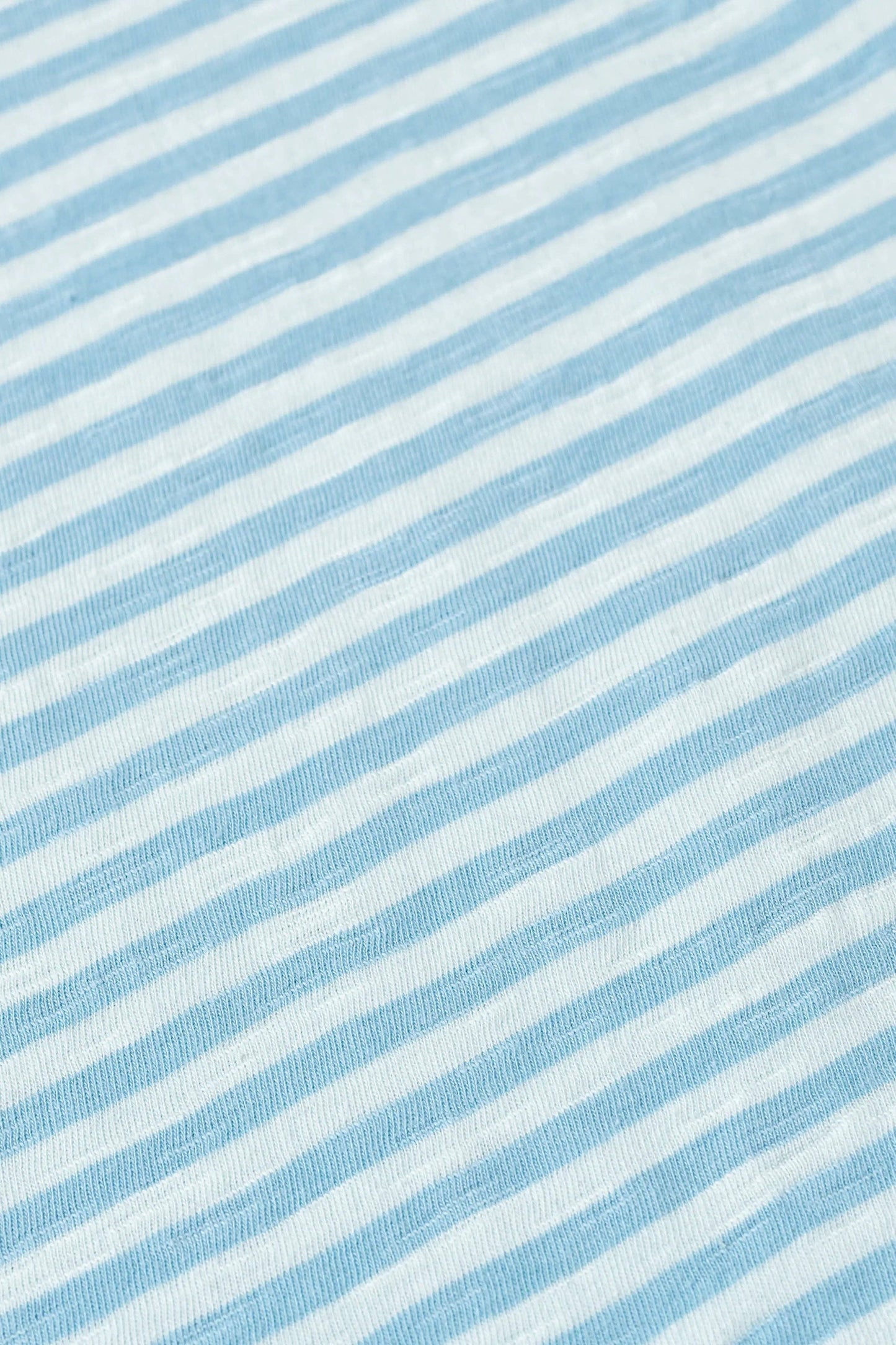 Blue Tonal Stripe Long Sleeve Crewneck Tee