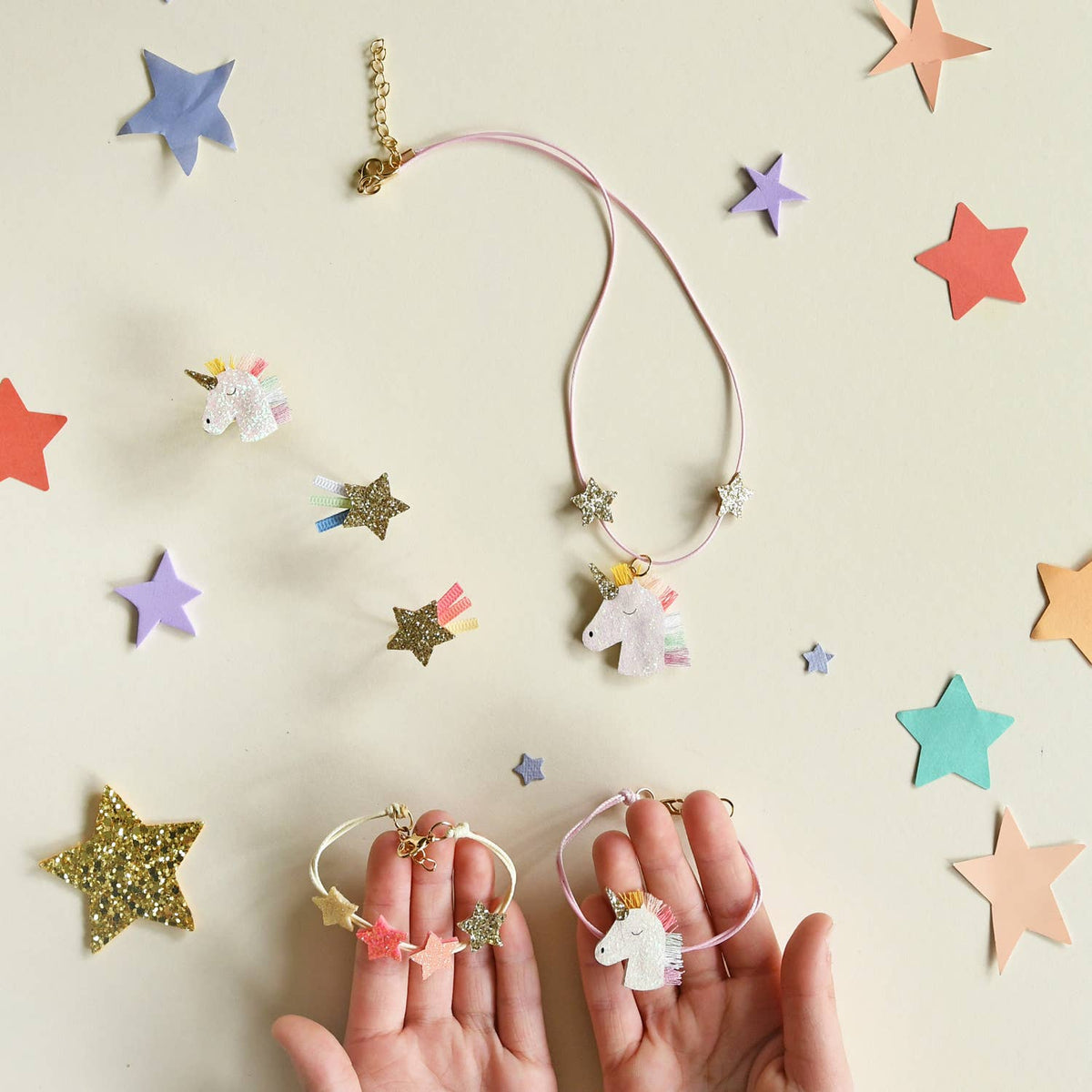 Rainbow Unicorn Ring Set