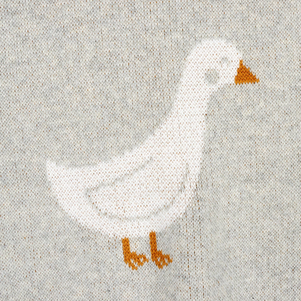 Organic Jacquard Knit Duck Waddle Baby Blanket