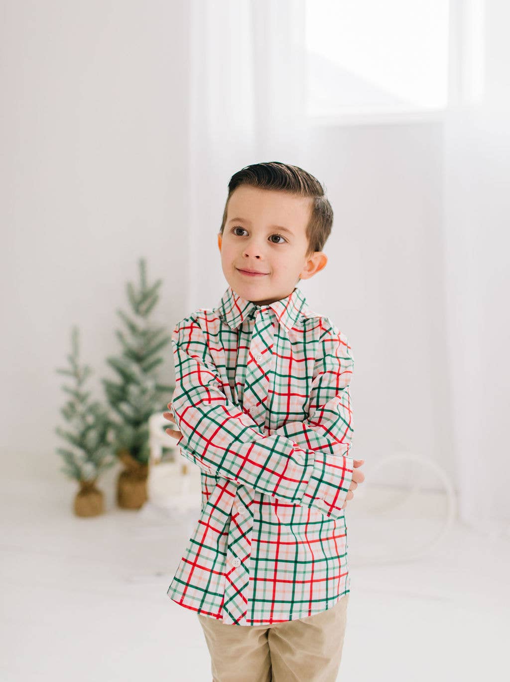 Holiday Plaid Button Down