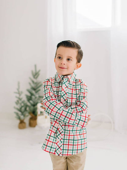 Holiday Plaid Button Down