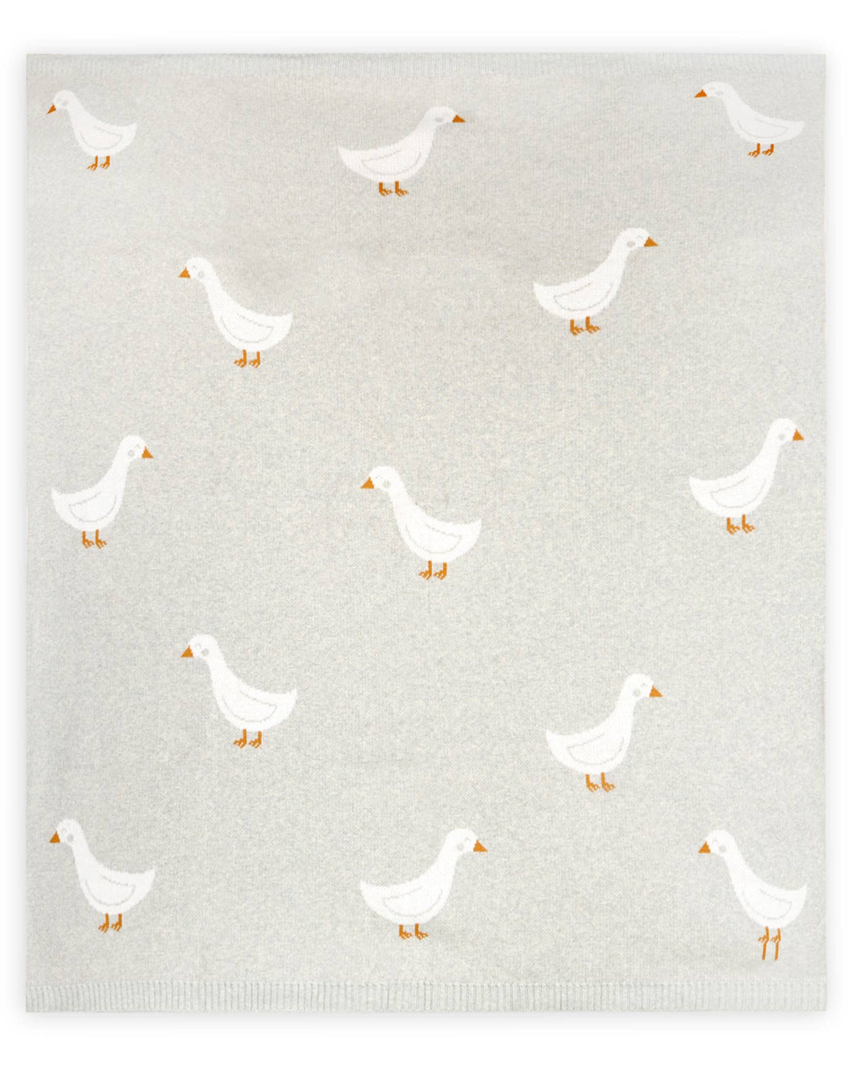 Organic Jacquard Knit Duck Waddle Baby Blanket