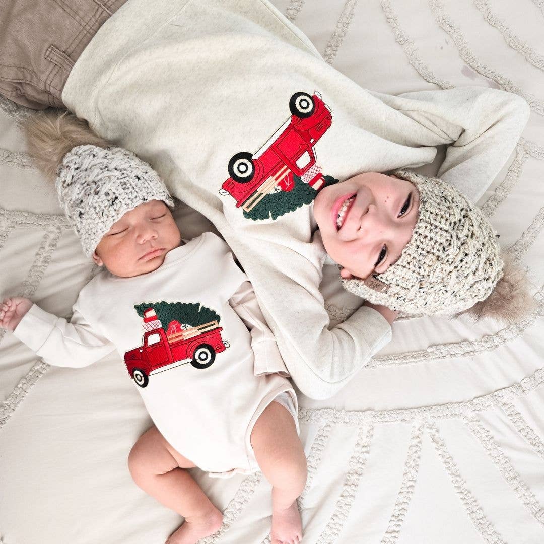 Christmas Truck Patch Sweatshirt