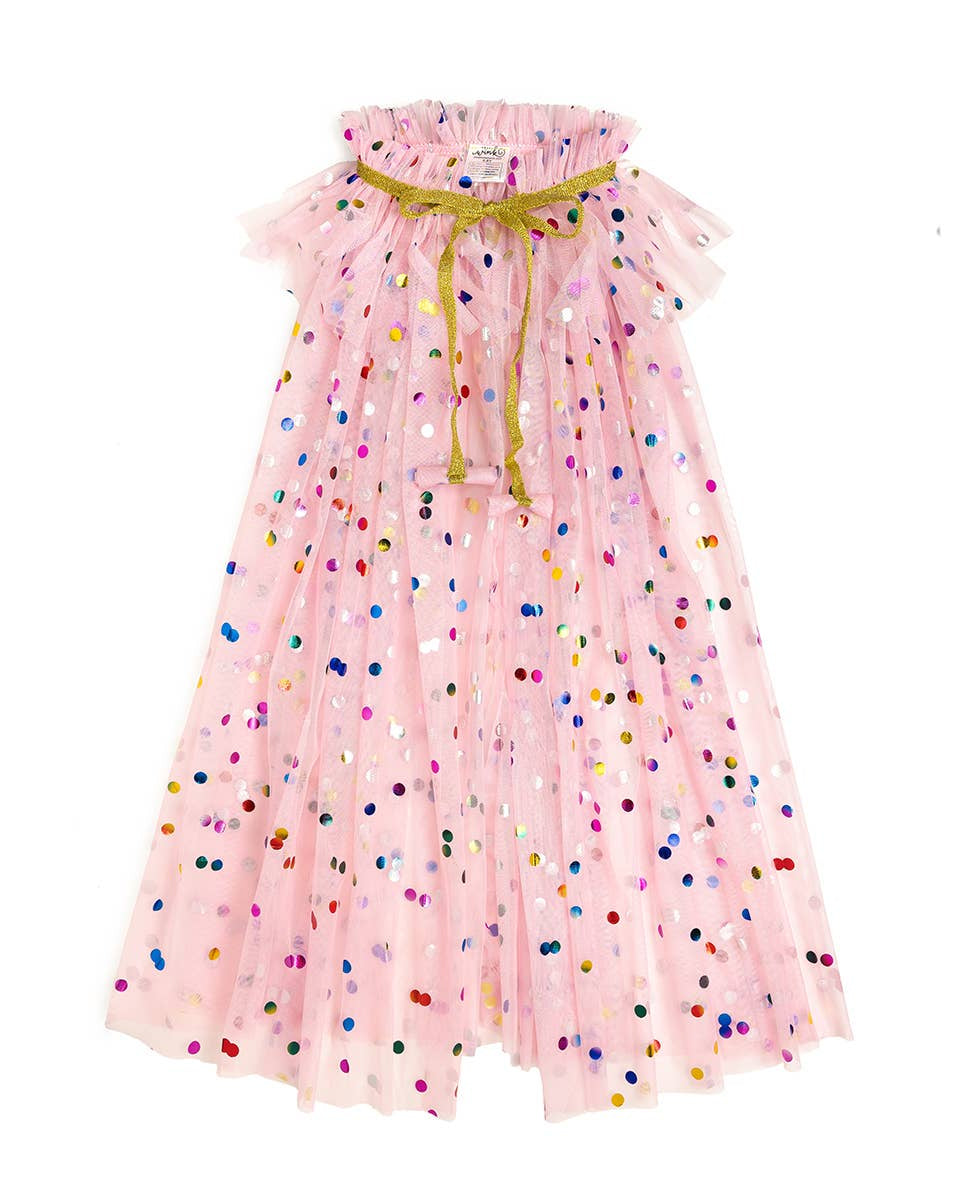 Pink Confetti Cape - Kids Dress Up Cape
