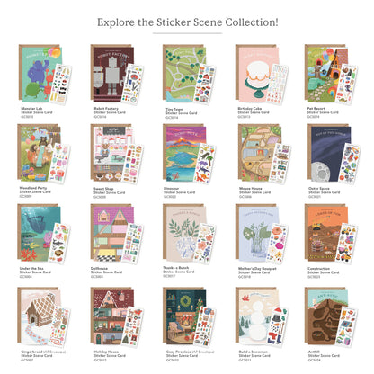 Sticker Scene Card - Construction Birthday