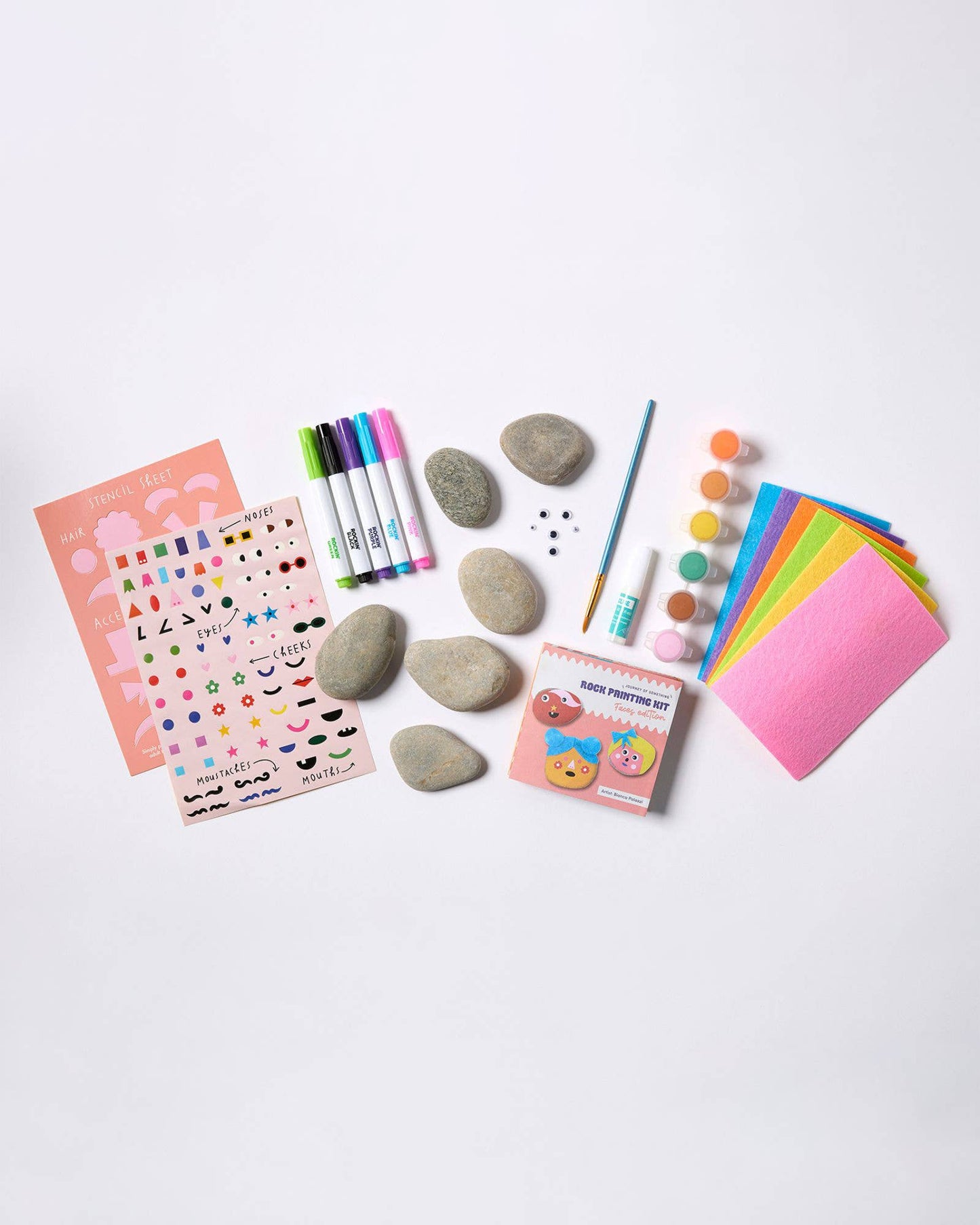 Cool Faces Rock Painting Kit