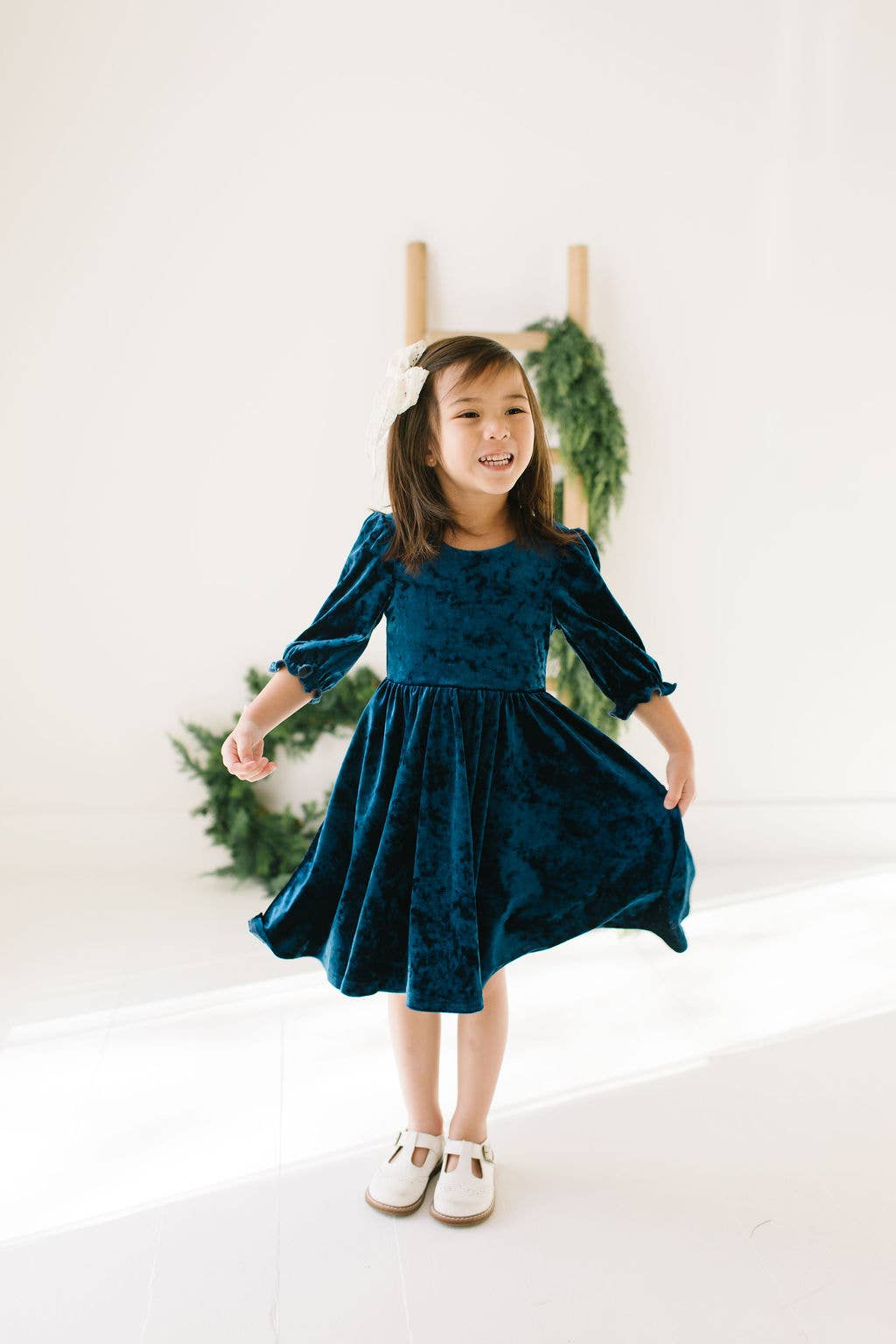 Crushed Blue Pippa Dress