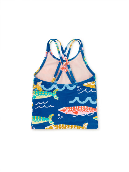Cross Back Tankini Top- Sardinas del Mar