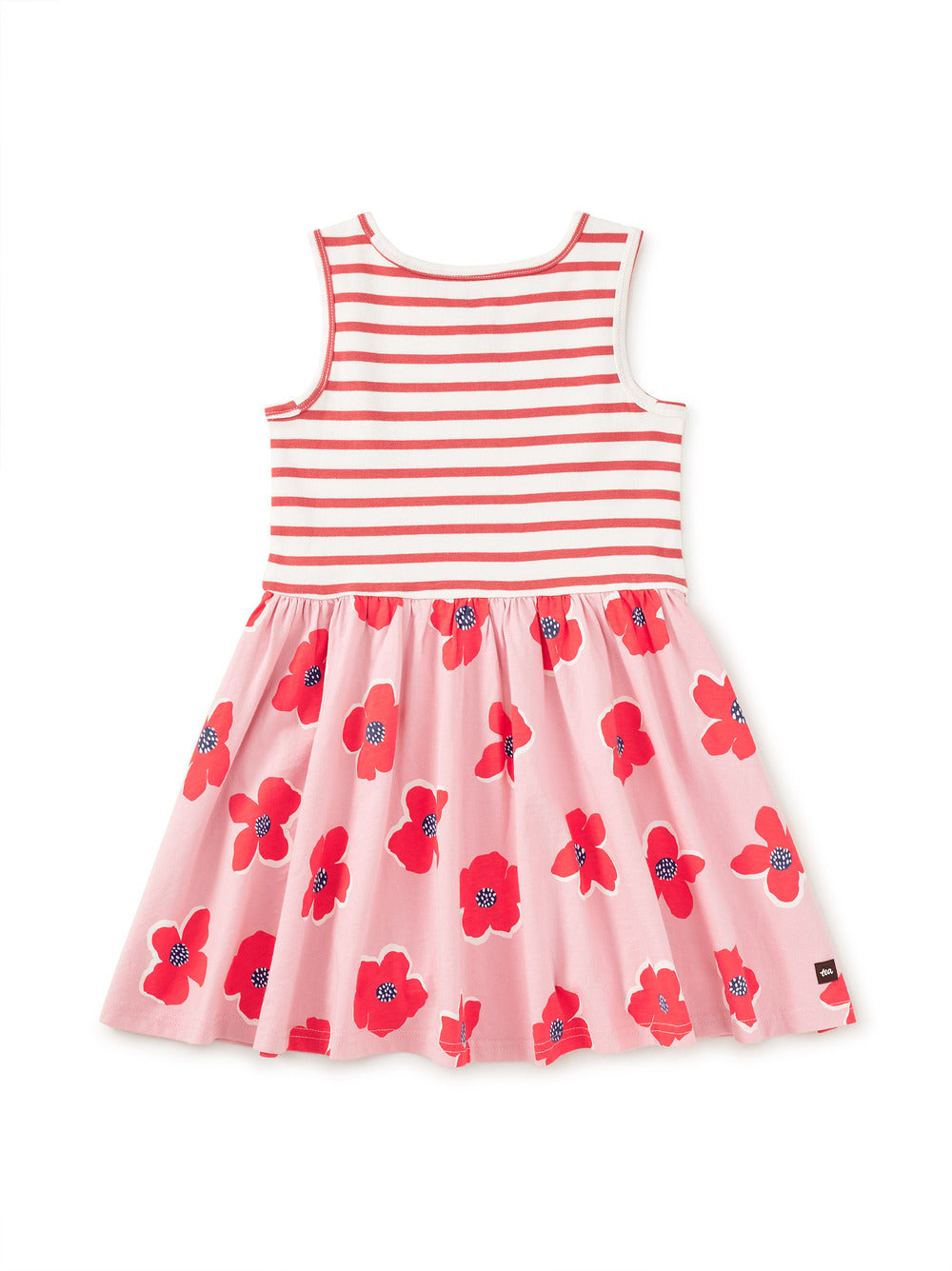 Print Mix Tank Skirted Dress- Rock Floral